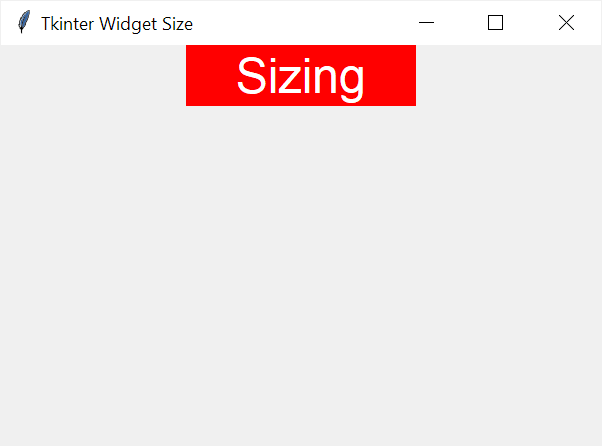 tkinter widget size - font size